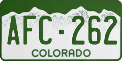CO license plate AFC262