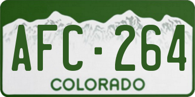 CO license plate AFC264