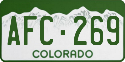 CO license plate AFC269