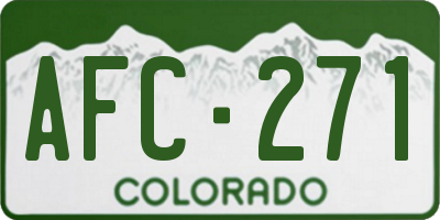CO license plate AFC271