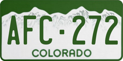 CO license plate AFC272