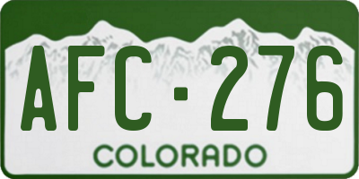 CO license plate AFC276