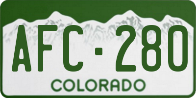CO license plate AFC280