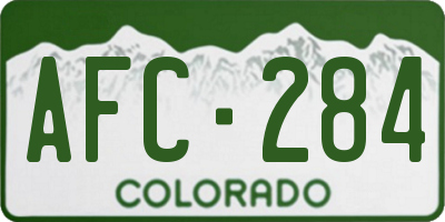 CO license plate AFC284