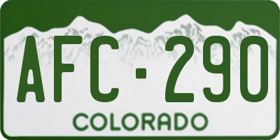 CO license plate AFC290