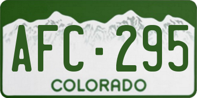 CO license plate AFC295