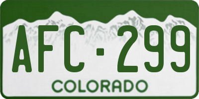 CO license plate AFC299