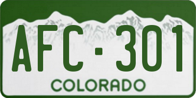 CO license plate AFC301