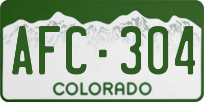 CO license plate AFC304
