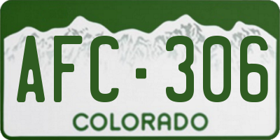 CO license plate AFC306