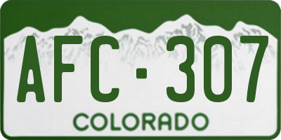 CO license plate AFC307