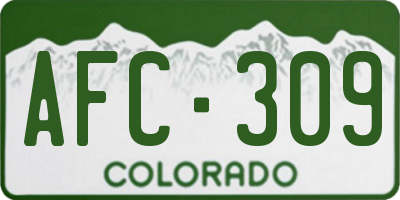 CO license plate AFC309