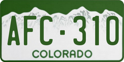 CO license plate AFC310