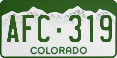 CO license plate AFC319