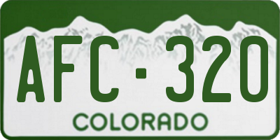 CO license plate AFC320