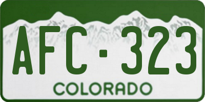 CO license plate AFC323