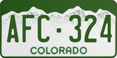 CO license plate AFC324