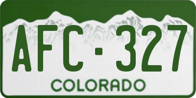CO license plate AFC327