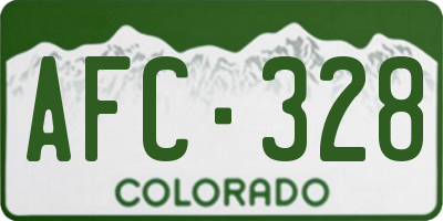CO license plate AFC328