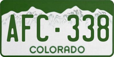 CO license plate AFC338