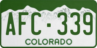 CO license plate AFC339