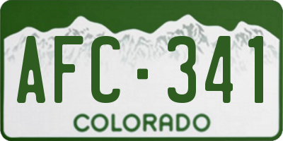 CO license plate AFC341