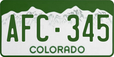 CO license plate AFC345