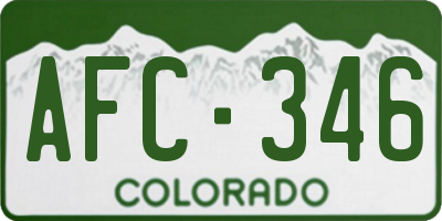 CO license plate AFC346
