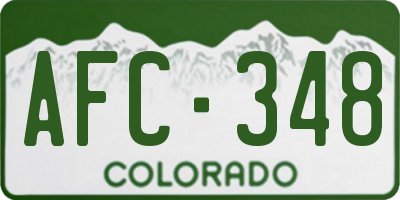 CO license plate AFC348