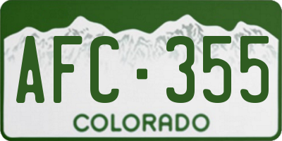 CO license plate AFC355