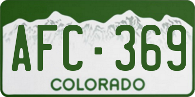 CO license plate AFC369