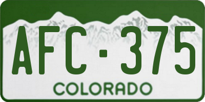 CO license plate AFC375