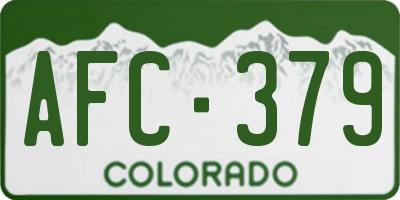 CO license plate AFC379
