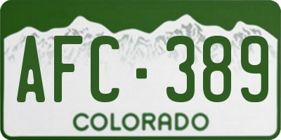 CO license plate AFC389