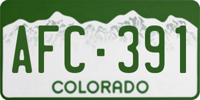 CO license plate AFC391