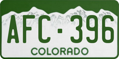 CO license plate AFC396