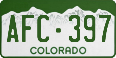 CO license plate AFC397