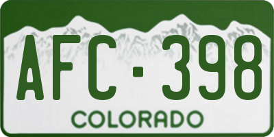CO license plate AFC398