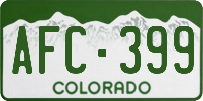 CO license plate AFC399