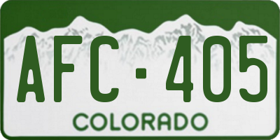CO license plate AFC405