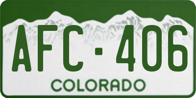 CO license plate AFC406