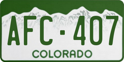 CO license plate AFC407