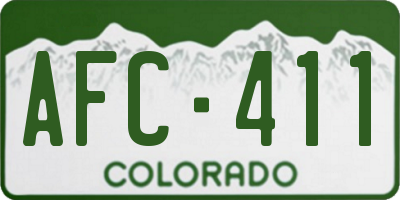 CO license plate AFC411
