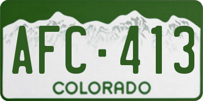 CO license plate AFC413