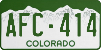 CO license plate AFC414