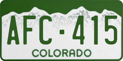 CO license plate AFC415