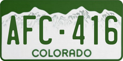 CO license plate AFC416
