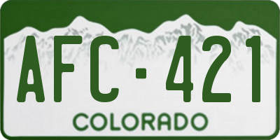 CO license plate AFC421