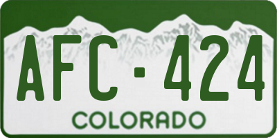 CO license plate AFC424