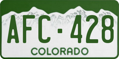 CO license plate AFC428